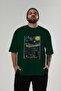 For the Sake of Cat Love 65 Front Cat Printed Green Oversize T-Shirt 100% Cotton Unisex Cat Lover Premium Design - 5