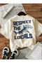 تي شيرت مطبوع عليه Respect The Locals للجنسين مقاس كبير - 3