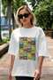 For the Sake of Cat Love 122 Front Cat Printed White Oversize T-Shirt 100% Cotton Unisex Cat Lover Premium Design - 5
