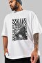 For the Love of Cats 91 Front Cat Printed White Oversize T-Shirt 100% Cotton Unisex Cat Lover Premium Design - 3