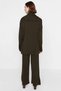 Women's Plus Size Square Neck Long Sleeve Cardigan Pants Knitwear Set Wide Leg Relaxed Fit Casual - 5