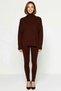 Women's Oversize Turtleneck Ribbed Knitwear Set Long Sleeve Relaxed Fit Daily Wear Modern Stylish Elegant - 4