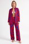 Women's Plus Size Oversize Shirt Pants Set Abstract Patterned Long Sleeve Woven Beach Set Casual - 4