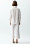 Women's Plus Size Shirt Pants Set Long Sleeve Wide Leg Low Sleeve Linen Textured Relaxed Fit - 5