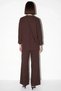 Women's Plus Size Oversize Shirt Collar Long Sleeve Modal Pants Set Elastic Waist Cuff Casual - 5