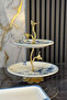 3-Piece Porcelain Plate and Bowl Presentation Set & Cookie Holder with Stand - 5