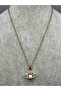 26Kly101 - Steel Saturn Necklace