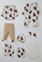 Baby Boy Hospital Release Pack of 8 Cute Baby Teddy Bears Patterned 0-3 Months, White - 2