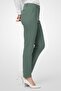 Women Regular Fit Plain Straight Leg Pants, Green - 4