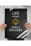 Alayra | No Shortcut Life Changing Printed Quotes wall Posters for Home Decoration 5 MM thick Forex