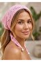 Pearl Detailed Openwork Triangle Knitwear Bandana Hair Accessory - 3