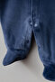 Cute Brother Bears Patterned Cotton Baby Velvet Jumpsuit - 4