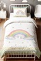 Floral Rainbow Patterned Single Baby Kids Bedding Set - 2