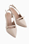 Olivia Beige Women's Heeled Shoes - 6