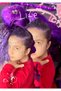 Kpop Rumi Huntrix Demon Slayers Printed T-Shirt Rumi Purple Glitter Hair +Face Stone+Hair Powder Set Party Birthday - 4