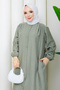 Women's Cap with Ruched Detail Side Pockets - 5