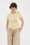 Women's slim fit t-shirt with front embroidery and handwork detailed design