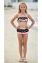 Polka Dot Strapless Mini Skirt Bikini Set