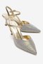 Nivora Gold Stone Women's Thin Heeled Evening Dress Shoes