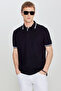 Men's Black 100% Cotton Comfort Fit Relaxed Cut Polo Collar T-Shirt - 3