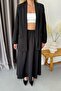 Women's Shawl Collar Double Sleeve Blazer Jacket Black - 26Y T301 - 2