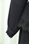 Lace-Up Detailed Skirt, Pleated Crepe Set - Black - 2