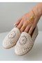 Aura Women's Lightweight and Flexible Sole Knitted Lace Detailed Casual Summer Ballerina Shoes