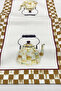 40X140Cm Woven Stain Resistant Printed Thai Feather Fabric Table Cloth Decorative Runner Washable - 2