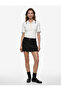 Striped Contrast Detailed Short Sleeve Buttoned Polo Collar Knitwear Sweater