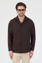 2-Pack Men's Cotton Linen Look Shirts Brown - Navy Blue 100% Cotton Comfortable Fit Summer Wear - 2