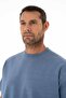 Ar-Ma Men's Crew Neck Sweatshirt Basic Without Print Without Pockets Short Sleeve Oversize Diagonal 2 Thread Y253 - 2