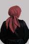 Burgundy Plain Classic Scarf Italian Stitched Cotton Jazz Plain 202210_16 - 3