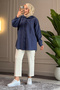 6536- Stylish and Comfortable Women's Hooded Shirt with Ruffle Detail and Soft Woven Fabric - 5