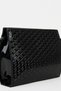 Women's Petunya Textured Black Lined Faux Leather Wrist Strap Portfolio Handbag and Clutch Bag - 4