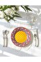 4-Piece White Flora Linen Placemat Set Supla |   Stain Resistant |   Modern Table Decor