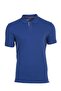 Ar-Ma Men's Polo Collar T-Shirt Without Print Basic Regular Fit Single Collar Lycra Pique Y0Tyo2656 Cobalt Blue