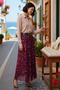 Women's Maxi Skirt Chiffon Textured Wrinkled Pattern Belted Lined Casual Daily Cut Modern Stylish Comfortable - 2