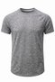 Men's Sports T-Shirt Fitness Training T-Shirt Oval Cut Lycra Single Jersey Raglan Sleeve - 2