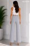 Ribbed Wide-Leg Seam Detailed Palazzo Women’s Pants - 4