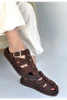 Ellia Brown Suede Buckle Slippers - 2