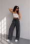 Tencel Fabric High Waist Loose Leg Casual Pants - 5