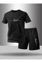 Reset horizontal design printed men's premium oversize top and bottom set t-shirt and shorts set
