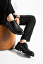 Black Genuine Leather Eva Comfortable Sole Shoes - 5