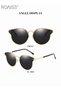 Womens Round Polarized Sunglasses UV400 Protection Gold Metal Frame Fashion Anti Glare Sun Shades with Glasses Case 62mm - 6