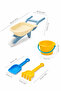 4 Piece Beach Set with Hand Cart - Bucket Shovel Rake Garden Sand Toy Blue - 5