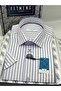 Classic Short Sleeve Linen Cotton Breathable Fabric Gift Boxed Men's Shirt Fs-004571 - Blue - 2