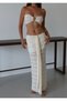 White Lace Detailed Crop Blouse Skirt Beach Set