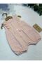 Girl's Ruffled Muslin Jumpsuit - Gots Certified Organic Cotton - Pink - 6
