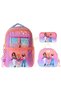 Triple Primary School School Bag Set - Orange - Purple - Shine Printed - Girls - Setwg-W6090A - 2