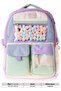 Girl's Virgo Primary School Five-Compartment School Backpack with Pompom Accessories - Green - Lilac - C4092 - 6